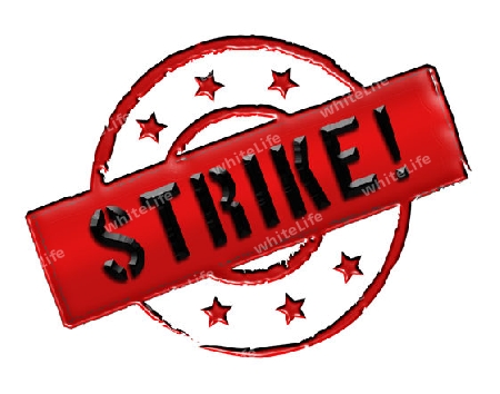 Sign, symbol, stamp or icon for your presentation, for websites and many more named STRIKE!