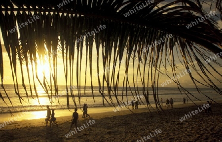 Ein Strand in Nusa Dua im Sueden der Insel Bali in Indonesien in Suedostasien.