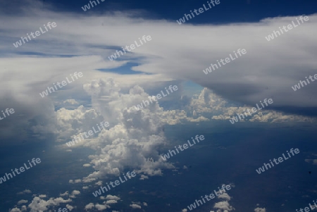 The Sky over the City of Krabi on the Andaman Sea in the south of Thailand. 