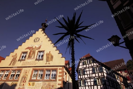 the old town of the villige Schiltach in the Blackforest in the south of Germany in Europe.