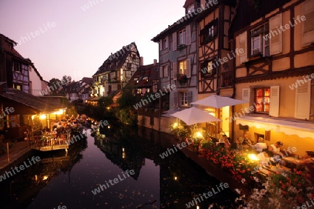 the old city of Colmar in  the province of Alsace in France in Europe