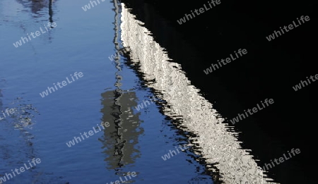 silhouette in the river