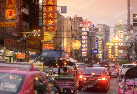 Der Alltag im China Town in der Stadt Bangkok in Thailand in Suedostasien.