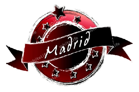 Madrid - Banner, Logo, Symbol im Royal Grunge Style fuer Praesentationen, Flyer, Prospekte, Internet,...