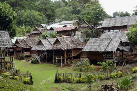 Ein Resort in einem Village bei Mae Aw im Gernzgebiet zu Burma beim Dorf Mae Hong Son im norden von Thailand in Suedostasien.