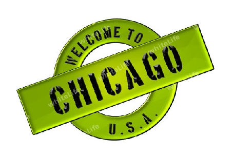 Illustration of WELCOME TO CHICAGO as Banner for your presentation, website, inviting...