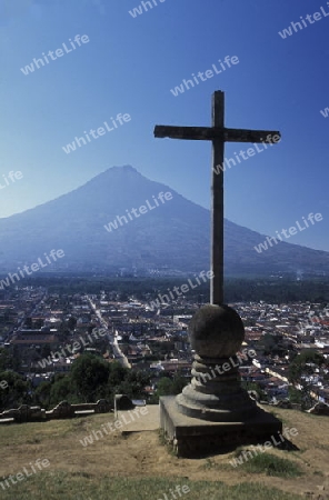 the Volcano Acatenango near the town of Antigua in Guatemala in central America.   