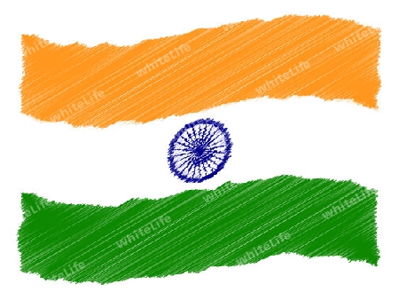 India - The beloved country as a symbolic representation as heart - Das geliebte Land als symbolische Darstellung als Herz