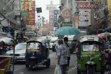 Der Alltag im China Town in der Stadt Bangkok in Thailand in Suedostasien.