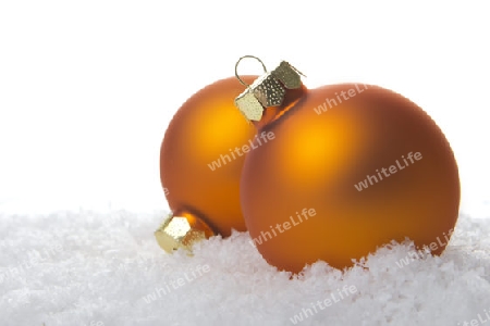 Weihnachten, Weihnachtskugeln orange