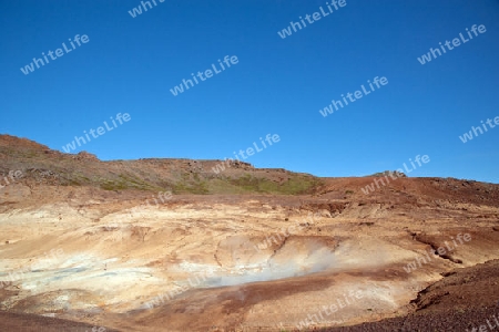 Der S?dwesten Islands, Reykjanes Halbinsel s?dlich von Reykjavik, Solfatare von Krisuvik