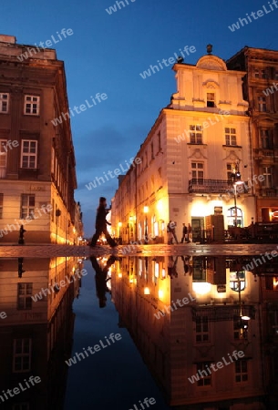 Der Stray Rynek Platz  in der Altstadt von Poznan im westen von Polen.