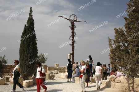 the Moses Church on the Mount Nebo in Jordan in the middle east.