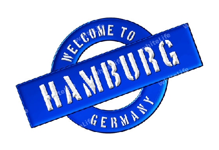 Illustration of WELCOME TO HAMBURG as Banner for your presentation, website, inviting...