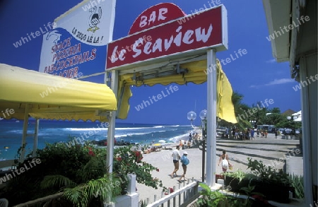 a Beach near St Gilles les Bains on the Island of La Reunion in the Indian Ocean in Africa.