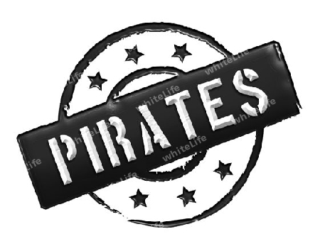 Sign and stamp for your presentation, for websites and many more named Piraten