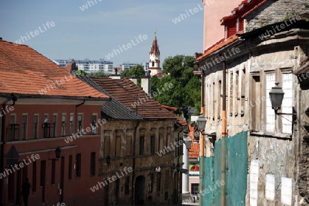 The old Town of the City Vilnius  in the Baltic State of Lithuania,  