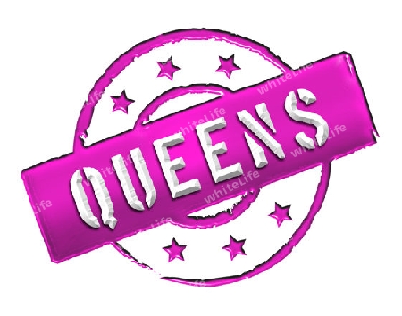 Sign, symbol, stamp or icon for your presentation, for websites and many more named QUEENS