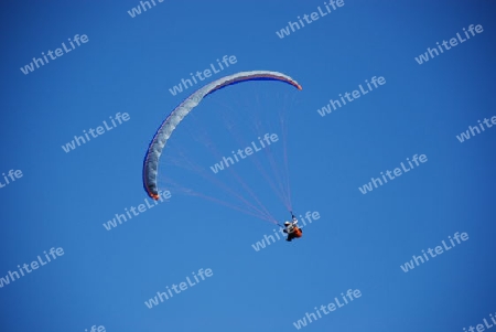 Man with a hang glider