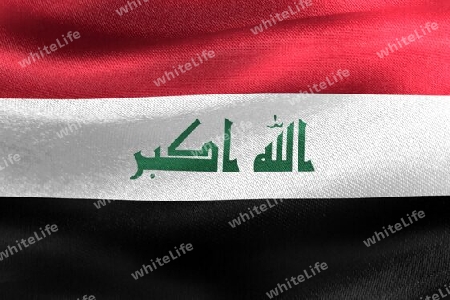 Iraq flag - realistic waving fabric flag