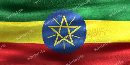 Ethiopiaflag - realistic waving fabric flag