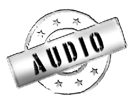 AUDIO - Zeichen, Symbol im Retro Stil fuer Praesentationen, Prospekte, Internet, ...