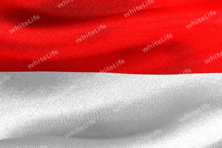 Indonesia flag - realistic waving fabric flag