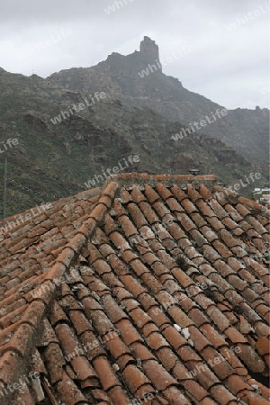 The mountain Village of  Tejeda in the centre of the Canary Island of Spain in the Atlantic ocean.