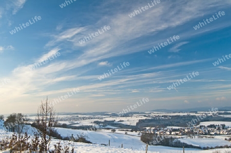 winterliche Landschaft mit Bergen