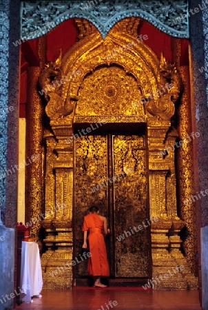 Die Architektur des Wat Phra Sing Tempel in Chiang Mai im Norden von Thailand. 