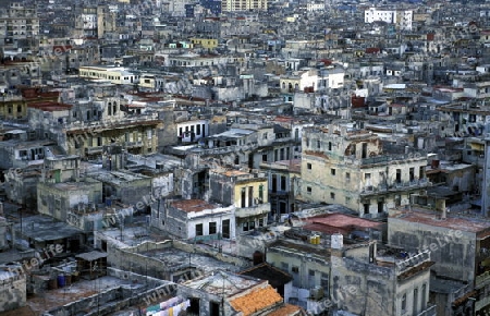 the old town of the city Havana on Cuba in the caribbean sea.