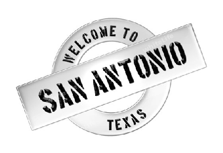 Illustration of WELCOME TO SAN ANTONIO as Banner for your presentation, website, inviting...