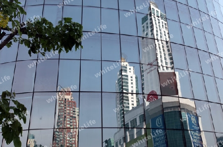 Die Innenstadt rund um den Siam Square Stadtteil im Zentrum der Hauptstadt Bangkok in Thailand. 