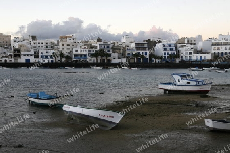 The City of Arrecife on the Island of Lanzarote on the Canary Islands of Spain in the Atlantic Ocean. on the Island of Lanzarote on the Canary Islands of Spain in the Atlantic Ocean.
