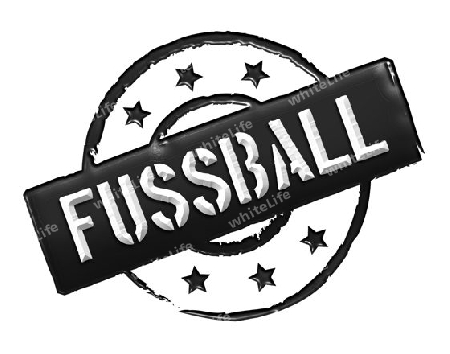 Sign, symbol, stamp or icon for your presentation, for websites and many more named FUSSBALL