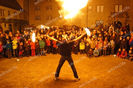 Feuerschlucker bei der Mystischen Nacht im Schloss Weikersheim