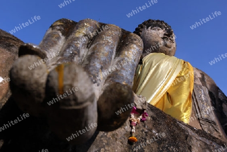 Der Wat Phra Si Ratana Mahathat im Si Satchanalai-Chaliang Historical Park rund 50 Km von Sukhothai in der Provinz Sukhothai im Norden von Thailand in Suedostasien.