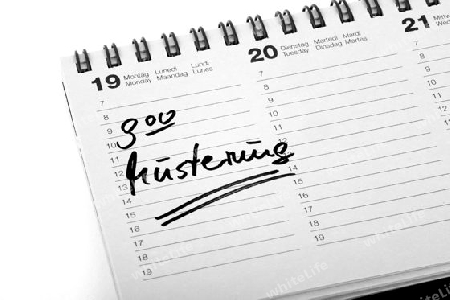 Termineintrag " Musterung " in einem Terminkalender