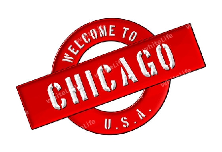 Illustration of WELCOME TO CHICAGO as Banner for your presentation, website, inviting...