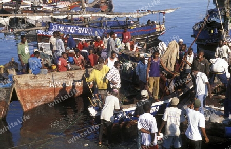 Die Altstadt von Stone Town  oder Zanzibar Town der Hauptstadt der Insel Sansibar im Indischen Ozean in Tansania in Ostafrika.