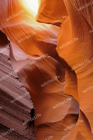 Gesteinsformen, Farben und Strukturen im Antelope Slot Canyon, Arizona, USA