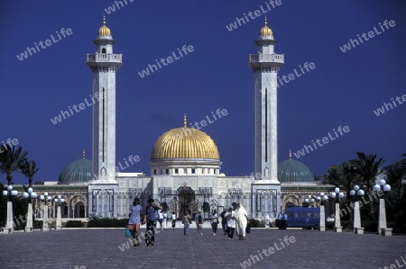 Das Habib Bourguiba Mausoleum in Monastir am Mittelmeer im Nordosten von Tunesien in Nordafrika.