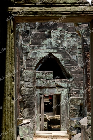 The Temple of  Preah Khan in the Temple City of Angkor near the City of Siem Riep in the west of Cambodia.