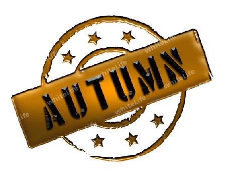 Sign and stamp for your presentation, for websites and many more named AUTUMN