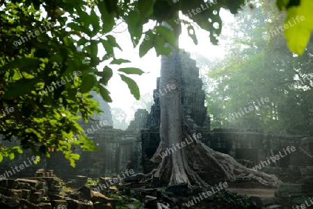 The Temple of  Banteay Kdei in the Temple City of Angkor near the City of Siem Riep in the west of Cambodia.