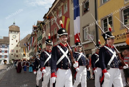 a traditional festival in the old town of Waldshut in the Blackforest in the south of Germany in Europe.