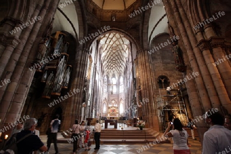 the muenster church in the old town of Freiburg im Breisgau in the Blackforest in the south of Germany in Europe.