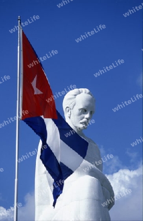 the memorial of jose marty at the Plaza de la Revolicion in the city Havana on Cuba in the caribbean sea.