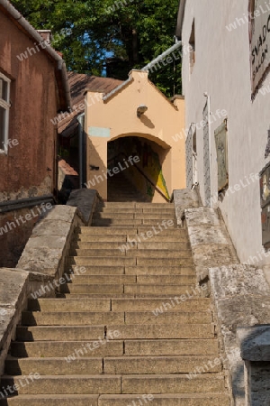 Treppe zur katholischen Kirche von  Ruzomberok  - Slowakei