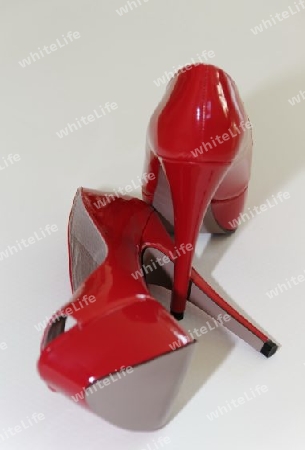 elegant red female high heels